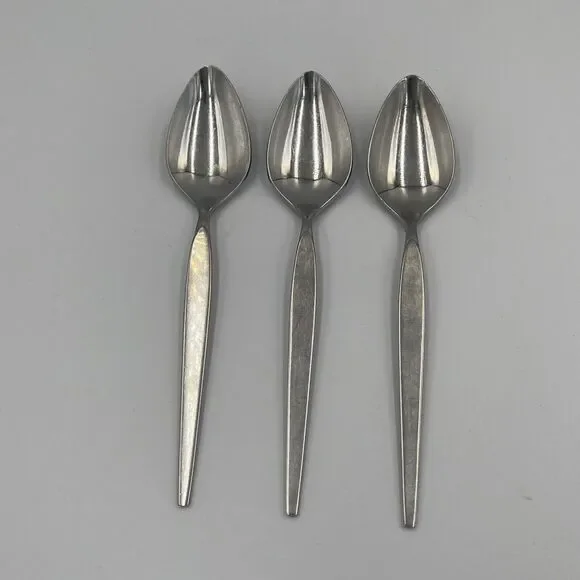 Oneida Community Stainless Flatware Older SATINIQUE QTY 3 Teaspoons Replacement - Picture 2 of 6
